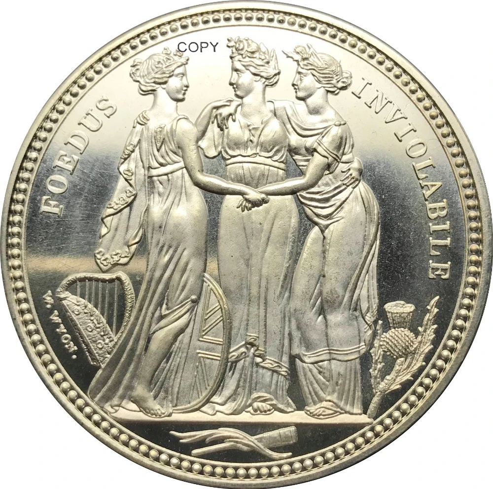 1817 г. корона с тремя гранями W YON латунная Серебряная копировальная