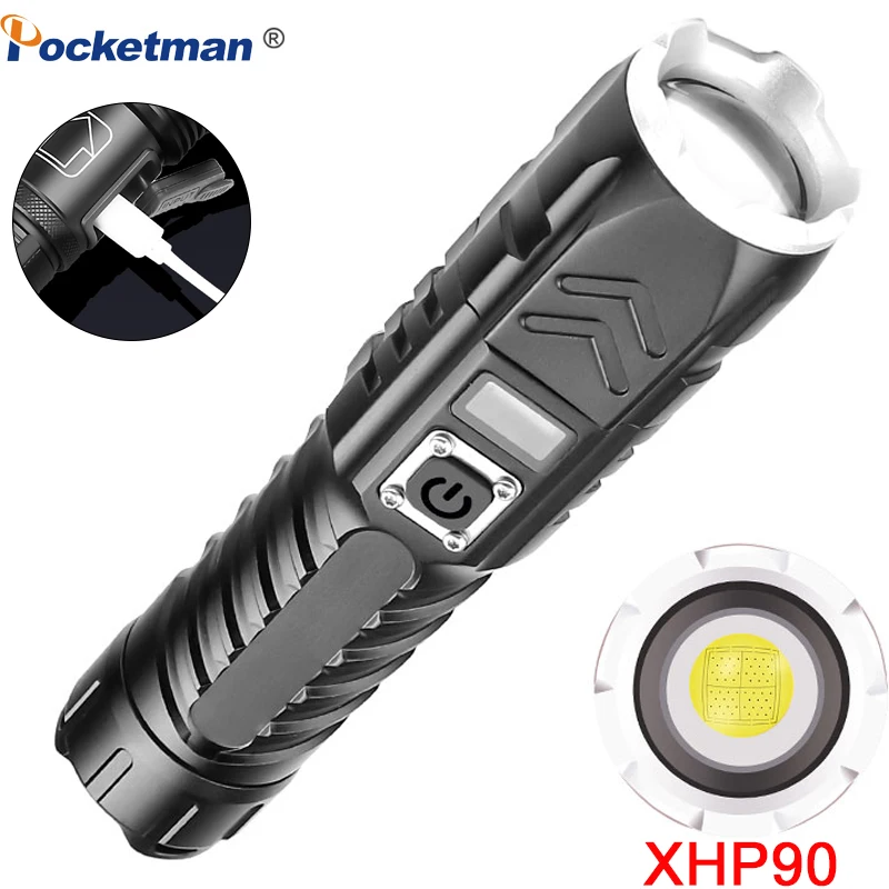 

Led lantern 18650 Best Camping,Emergency,Everyday Flashlights High Lumen Flashlight XHP90.2 Powerful Rechargeable tactical torch