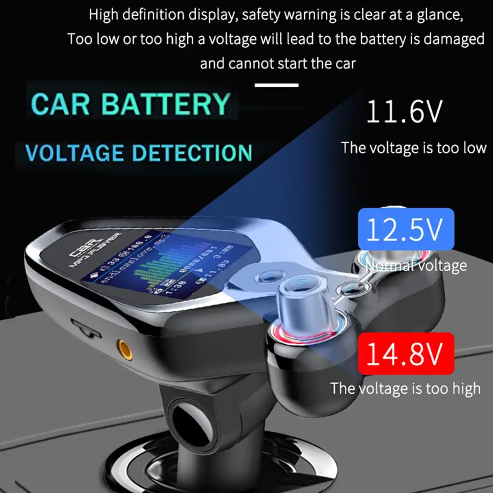 2021 FM Modulator Transmitter Bluetooth 5.0 Radio QC3.0 USB Car Charger Handsfree Kit Wireless Aux Audio Transmiter | Автомобили и