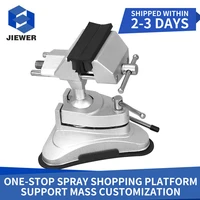 jiewer suction cup table aluminum alloy vise 360%c2%b0rotating solid wood glass household multifunctional small vise