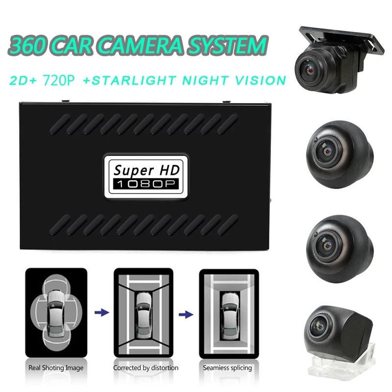 

360 Degree Panoramic Reversing Image System Seamless Surround View Digital Video Recorder Cameras Car Universal
