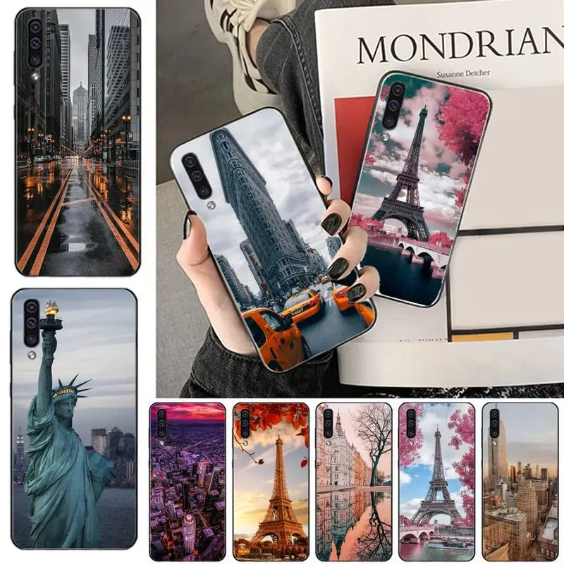 

Fashion London Paris New york Phone Case For Samsung galaxy S 7 8 9 10 20 edge A 6 10 20 30 50 51 70 note 10 plus