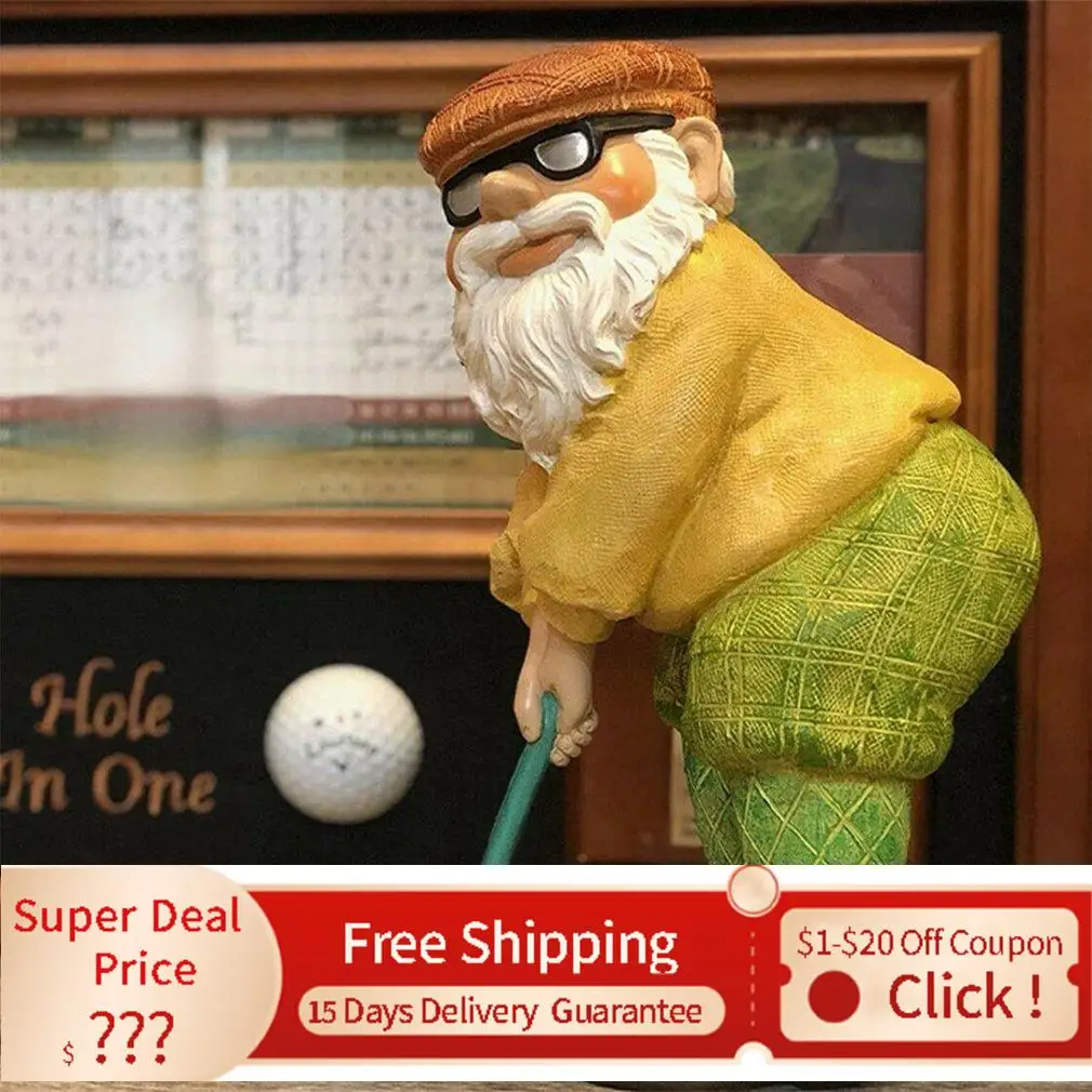 

Resin Golf Gnome Dwarf Art Waterproof Home Patio Yard Accessory Ornament Garden Supplies Cute Ornament новый год 2022