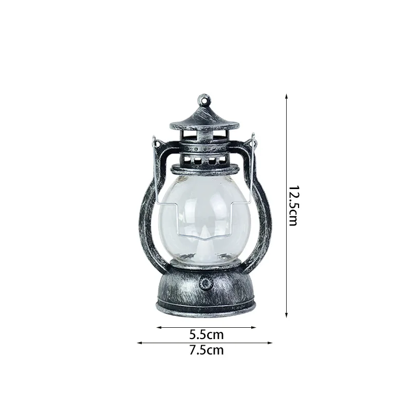 

Halloween Bar Camping Night Light Hanging Scene Ornaments Living Room Decor Led Small Home Party Retro Classic Lantern Oil Lamp