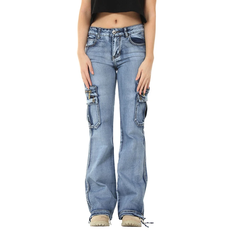 Джинсы МОМ женские в винтажном стиле комбинезон из денима с завышенной талией