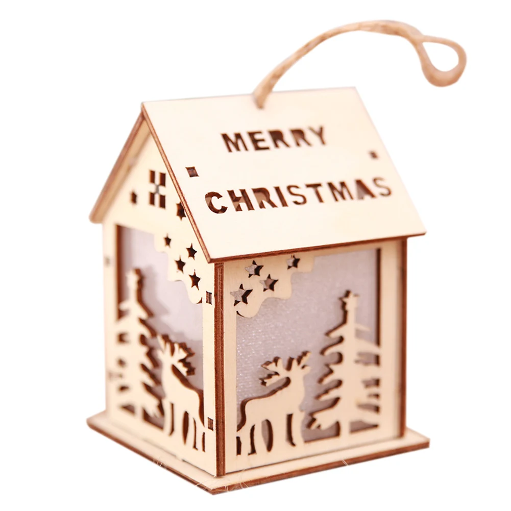 Рождественский светящийся деревянный дом светящиеся светодиодные огни