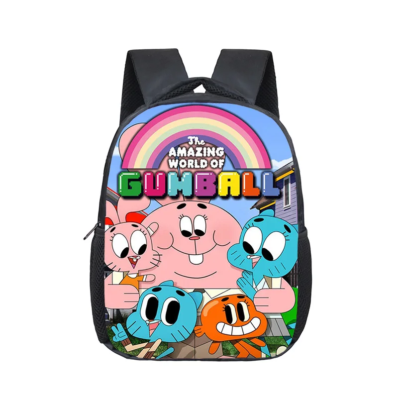 012 12 дюймов удивительный мир Gumball сумки для детского сада, школы книжные сумки Дети Малыш Детская сумка-рюкзак подарок - Цвет: 012