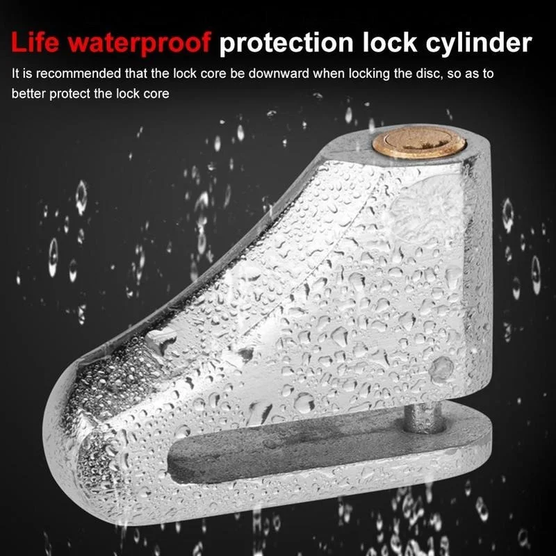 Замок дисковый с защитой от кражи для мотоцикла электроскутера велосипеда