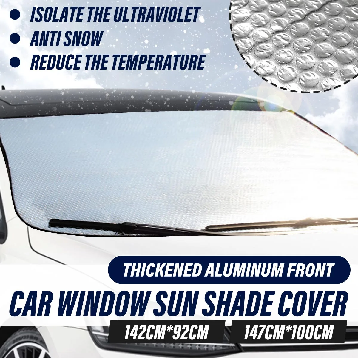 

UV Protect Curtain Car Front Window Cover Sunshade Film Windshield Visor Front Windshield Sunshade Cover Universal