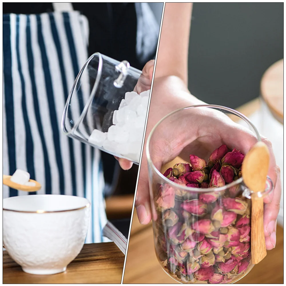 

3pcs Kitchen Storage Jars Wood Lid Containers Coffee Beans Storage Cans