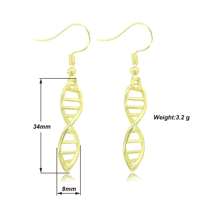 Химическая формула двойная спираль ДНК молекулярные висячие серьги биология