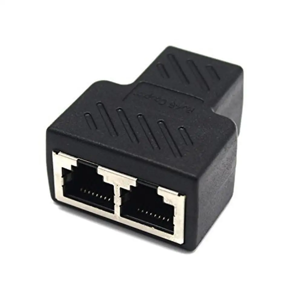 Разветвитель RJ45 адаптер от 1 до 2 с двумя гнездовыми портами CAT 5/CAT 6 разъем Ethernet -