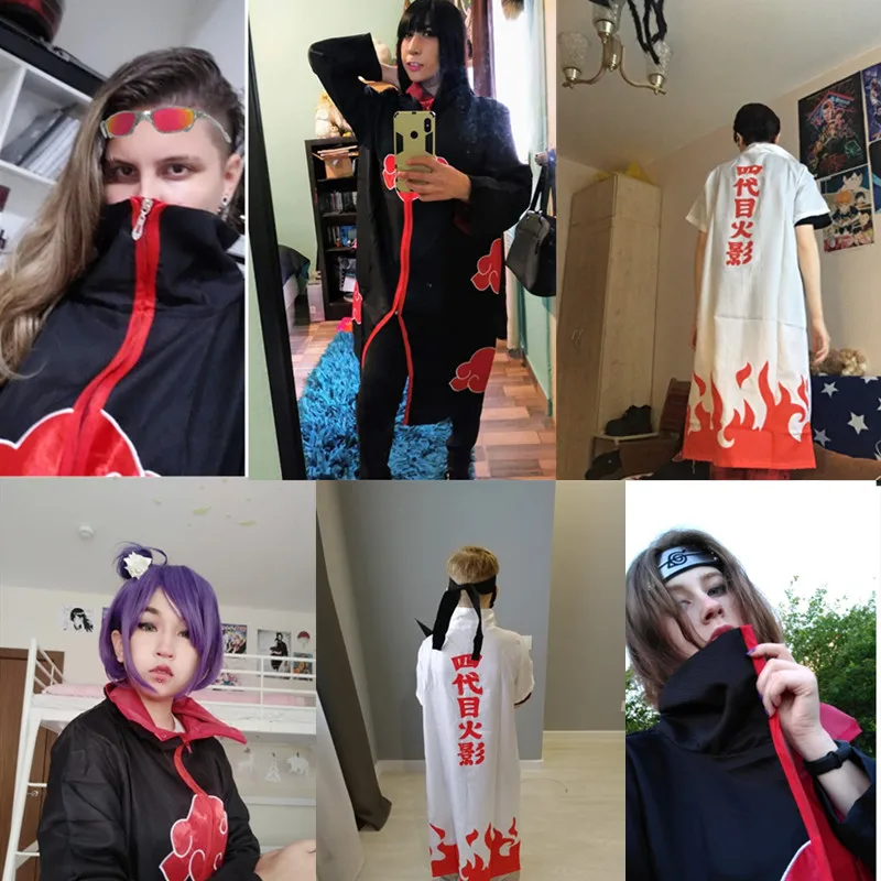 Ниндзя/город Учиха Косплей Хэллоуин Рождество вечеринка костюм накидка защита