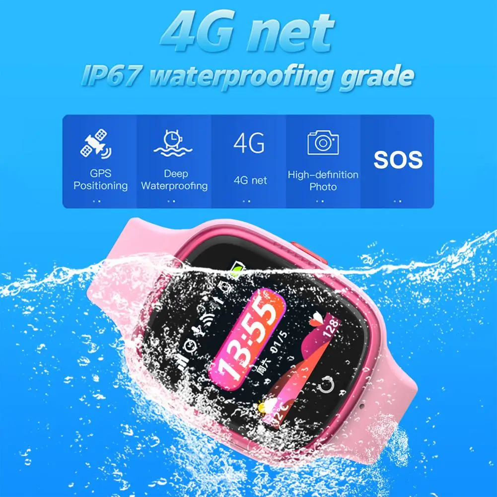 

Детские умные часы 4g Gps HD сенсорный экран телефон часы для Android для IOS IP67 водонепроницаемые Детские умные часы