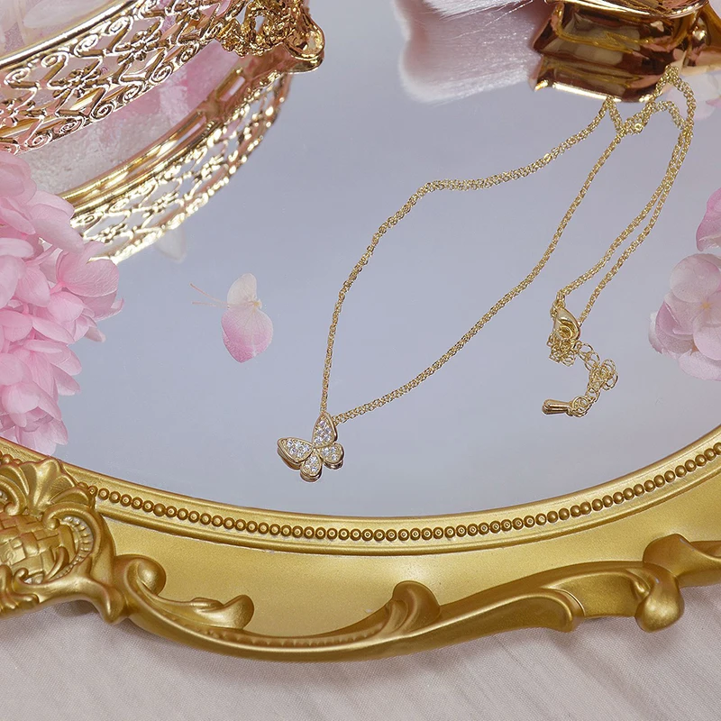 

QX-EH007 Womens Fashion Korean Necklace Jewelry for Women Golden Butterfly Necklace Gift Necklace for Women 2020