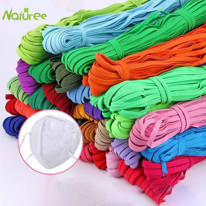 32Meters/lot 6mm Mask Elastic Bands Rope Rubber Band Ribbons for DIY Sewing Crafting Making Disposable | Дом и сад