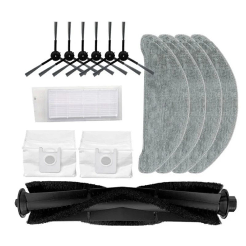 

New Mop Cloths Dust Bags Main Brush Side Brush HEPA Filter for ROIDMI EVE Plus Vacuum Cleaner Spare Parts