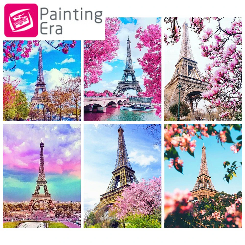 Набор для алмазной живописи эра Эйфелева башня 5D сделай сам круглые/круглые