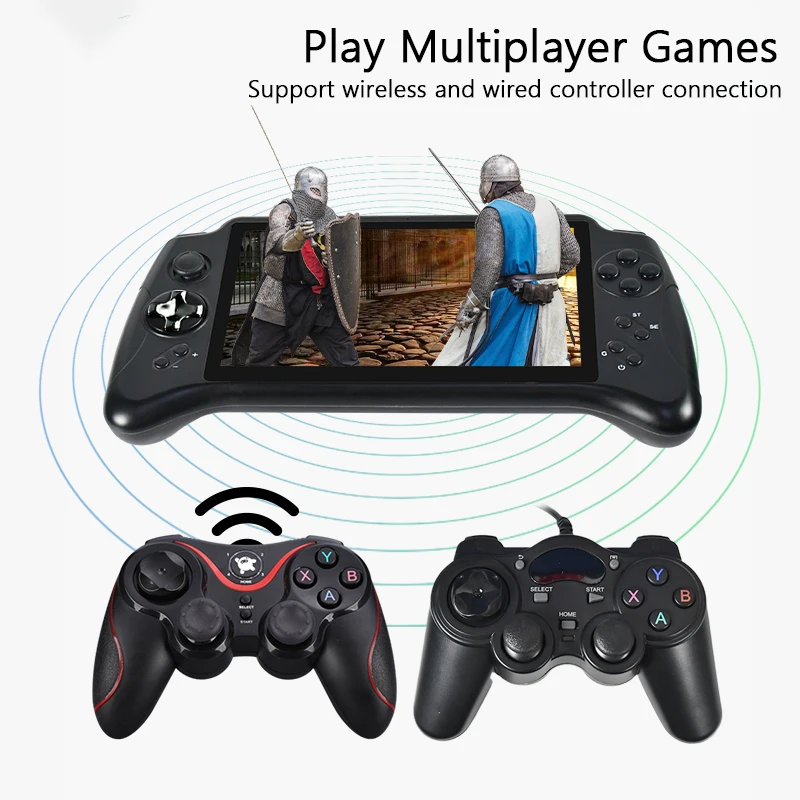 Портативная игровая консоль POWKIDDY X17 Игровая приставка с 7 дюймовым IPS сенсорным