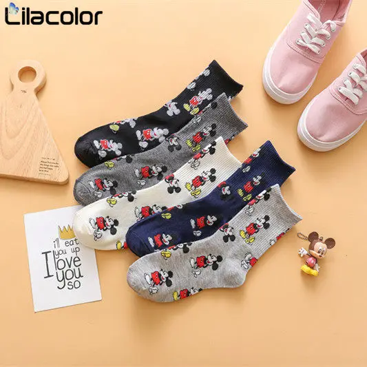 Женские носки с героями мультфильмов хлопковые Harajuku женские милые унисекс для
