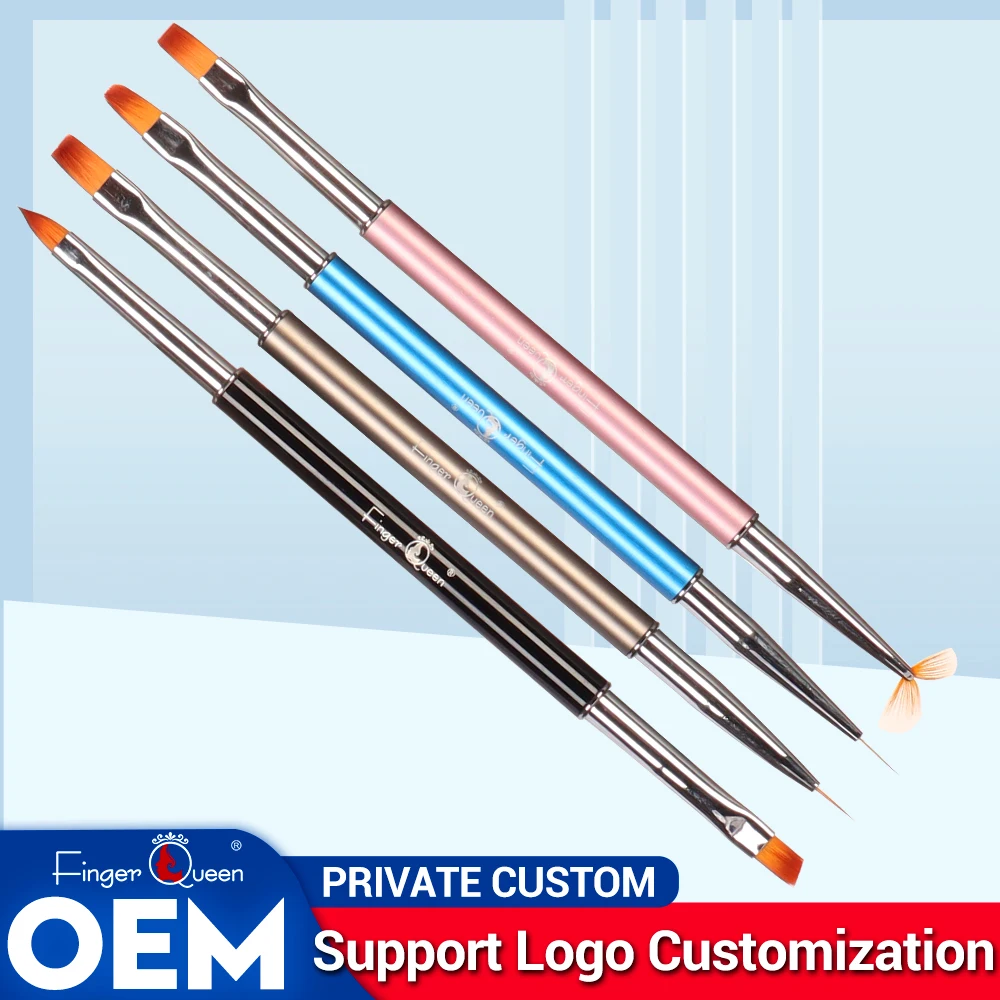 

4pcs Four-Color Metal Pen Body Gel Nail Art Kit Brush For Manicure Painting Tools Professional Logo Custom Factory Direct Sales