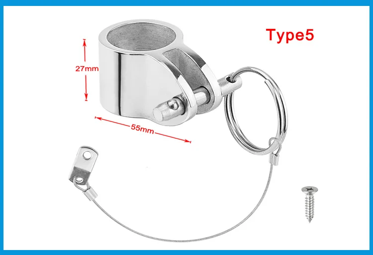 2PCS SS316 Jaw Slide Clamp with Quick Release Pin 1 inch 25mm Bimini Top Hinged Fitting Hardware Marine Boat | Автомобили и