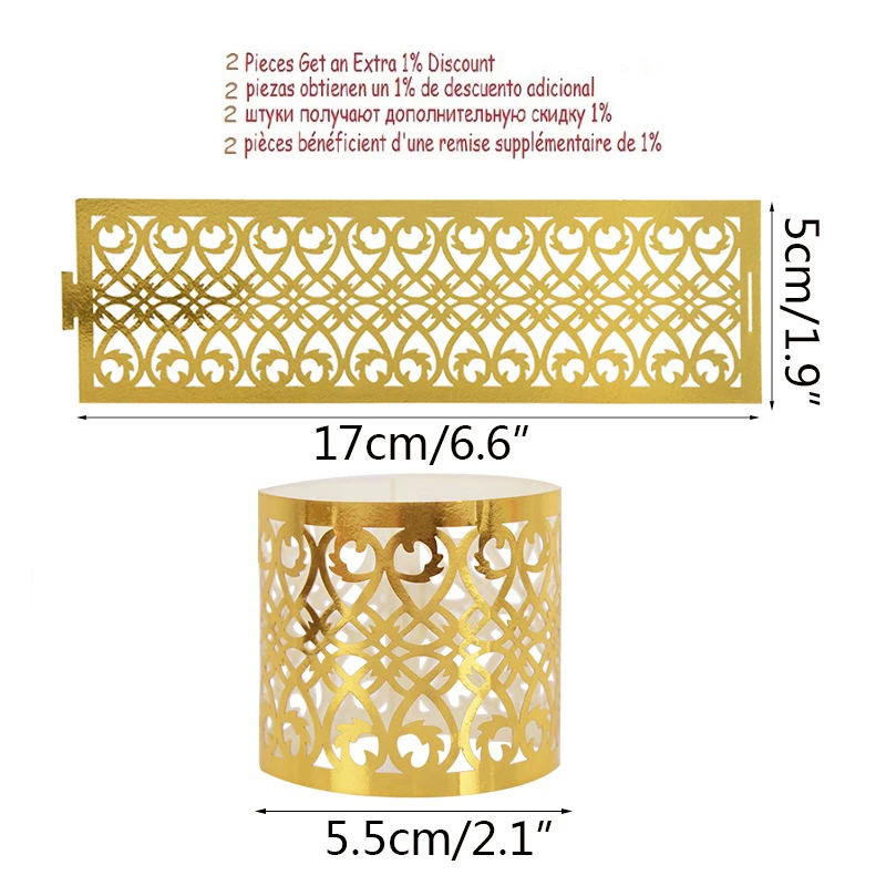 10/20Pcs Hollow Out Paper Napkin Ring Buckles Towel For Birthday Wedding Home Party Table Holder Decor Desktop Craft | Дом и сад