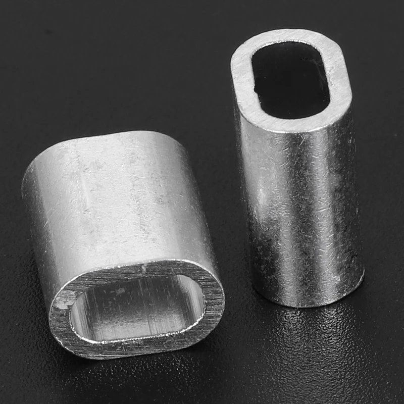 

10 Pcs 3Mm Aluminium Alloy Wire Rope Ferrules & 100 Pcs 4Mm Diameter Wire Rope Aluminum Sleeves