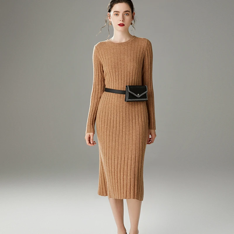 Autumn Winter Women Dress Sweaters O-Neck Long Sleeve Pullovers Slim Sexy Female Knitted Sweater Wool Elegant Party | Женская одежда