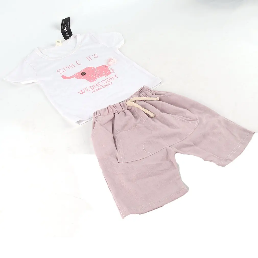 Комплект из 2 предметов летняя одежда для малышей костюм модная повседневная