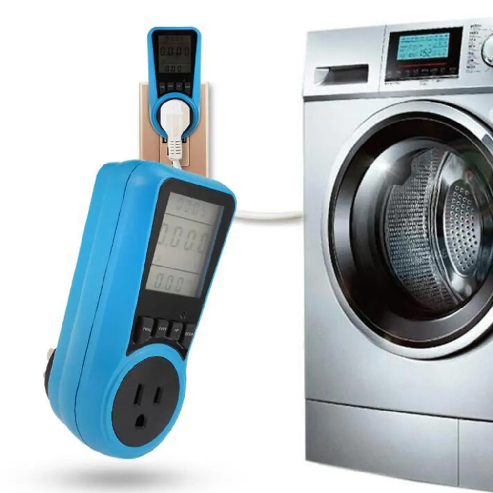 Стандартная розетка цифровой ваттметр напряжения потребляемая мощность