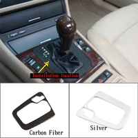 for bmw 3 series e46 1998 04 abs silver car console automatic transmission gear position control panel sticker car accessories