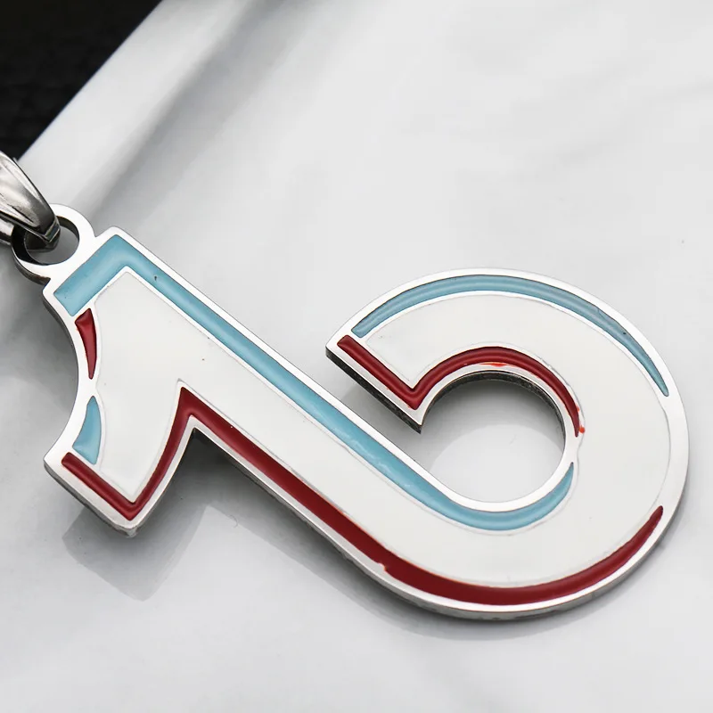 Rap Inspired Tick Note Necklace Pendant Tock Hip Hop Trendy Music Jewelry Stainless Steel Rock Chain Live broadcast Fans Gift | Украшения и