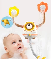 childrens bathroom toy summer water toy electric bear shower automatic water outlet double head water outlet water game