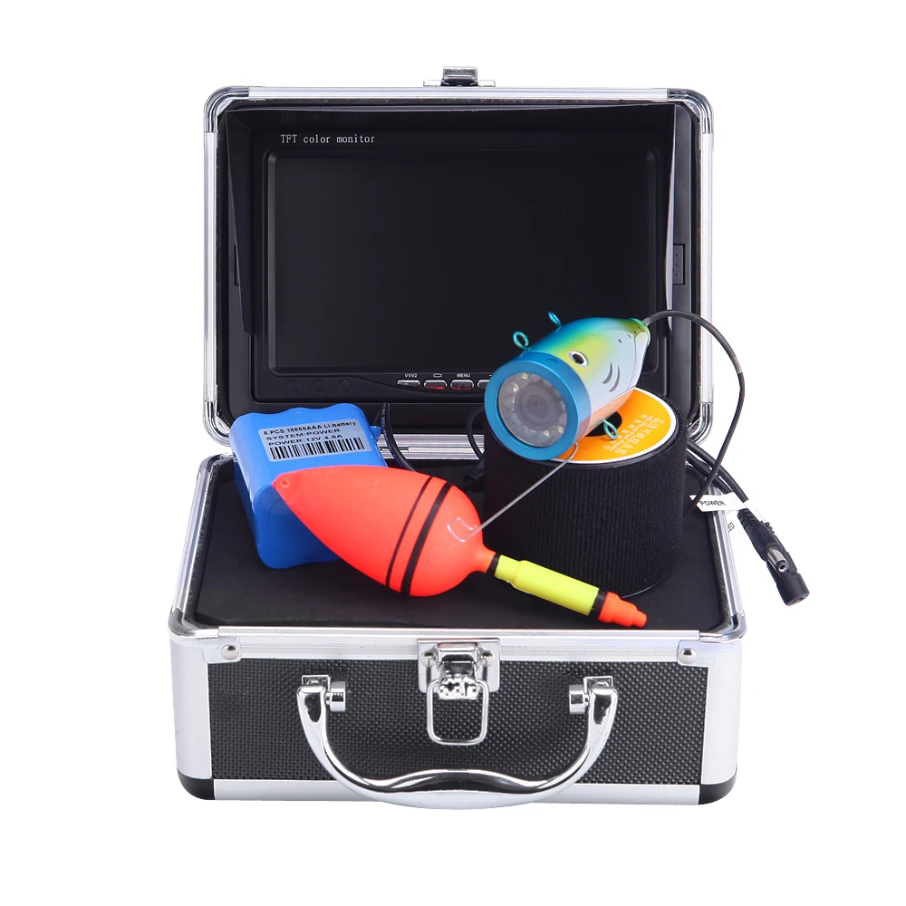 Скидка WF01 12V 4500MA подводная рыболовная камера с литиевым аккумулятором большой емкости, портативная камера для поиска рыбы HD 1200 TVL с инфракрасным св...