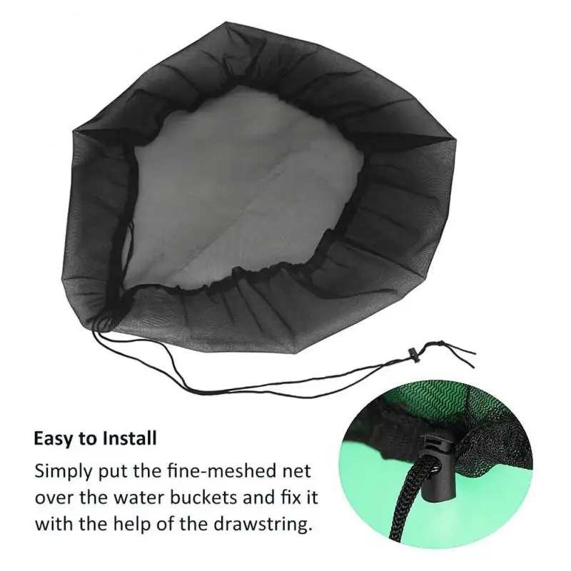 

Outdoor Mesh Cover Netting For Rain Barrels Polyester Water Collection Buckets Tank Rain Harvesting Tool Protector Garden Tool