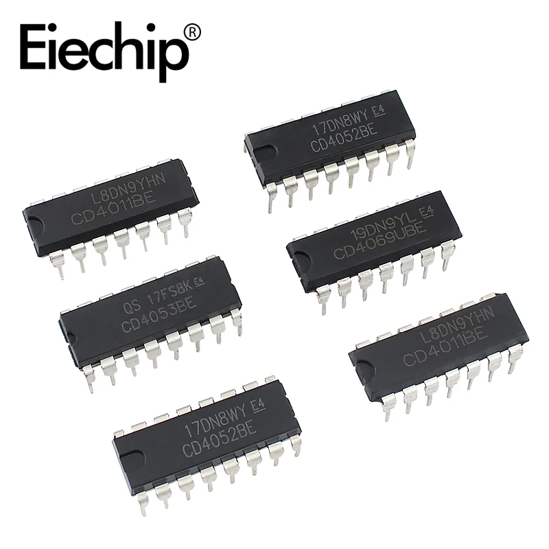 Чип IC CD4069 CD4011CD4052 CD4053 DIP посылка логические схемы ворота и инверторы интегральная