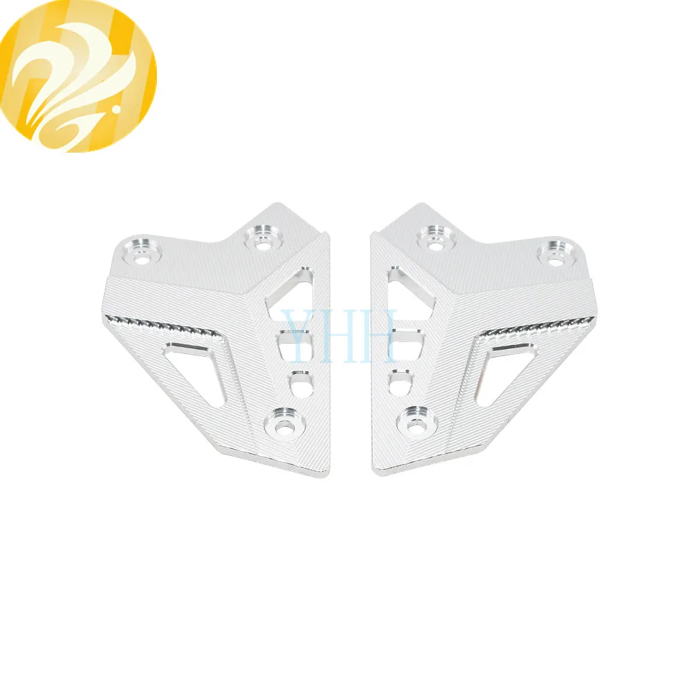 

CNC Aluminum Motorcycle Foot rest Footpegs Heel Plates Guard Protector For Kawasaki Z900 Z 900 2017 New Sliver