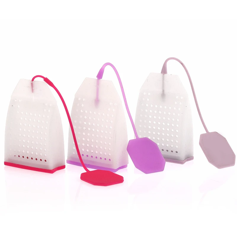 

1PC Silicone Tea Infuser Bag FineGood Reusable Safe Loose Leaf Tea Bags Strainer Filter For Tea Drinker Utensils Random Color