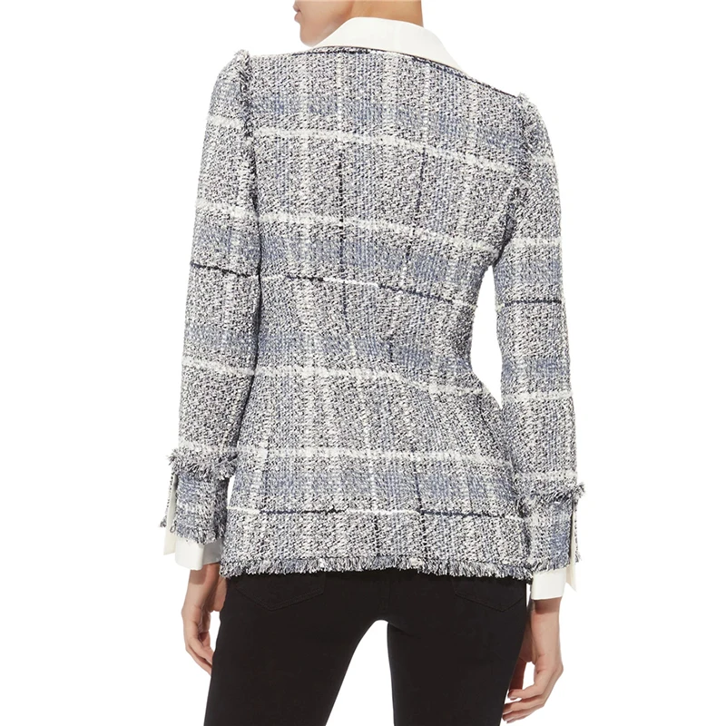 TWOTWINSTYLE Осенний Элегантный женский Блейзер зубчатый воротник длинный рукав