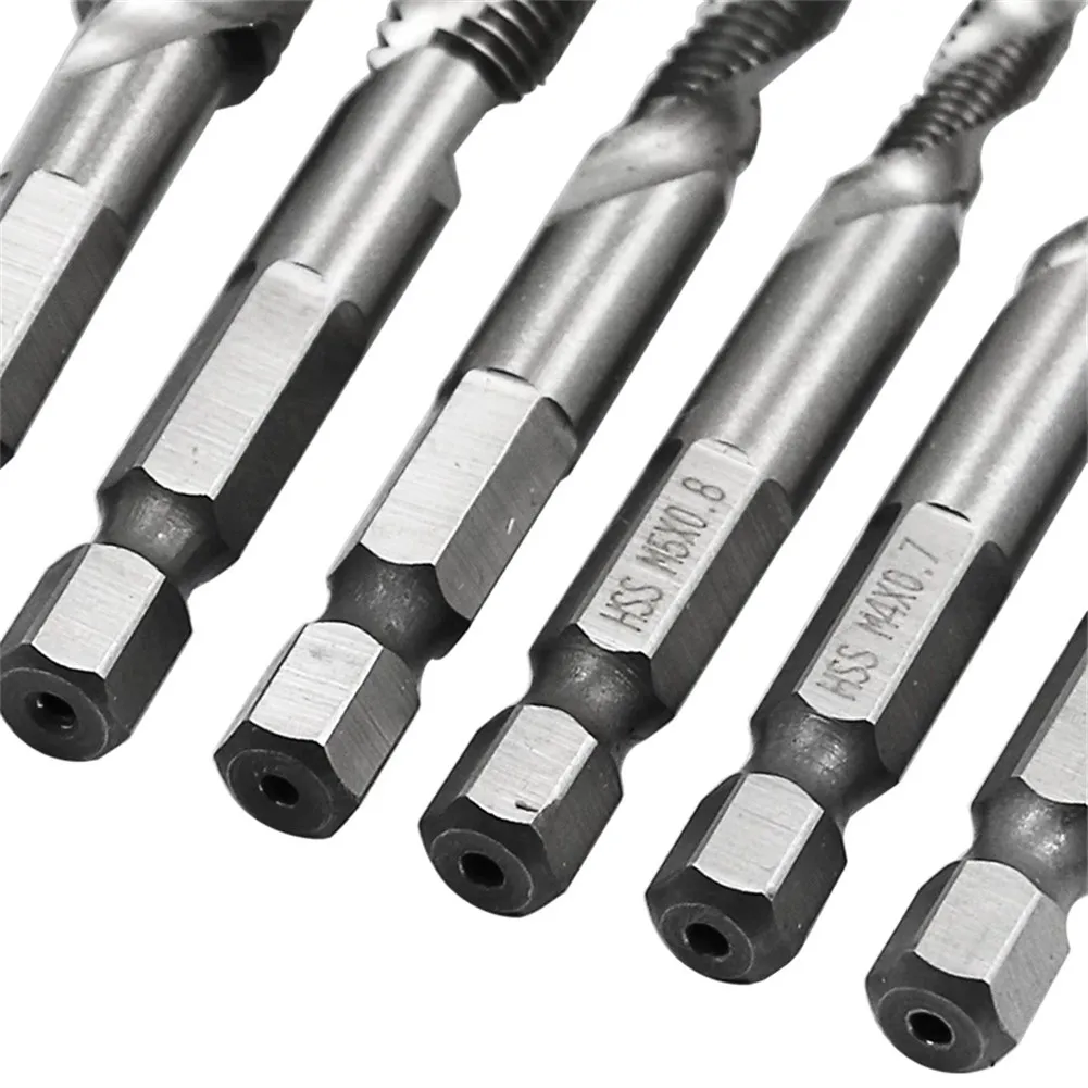 

6Pcs/Set M3-M10 Composite Tap Drill Bit Set High Speed Steel Drill Bit Set Metric Composite Tap Drill Bit Tap Fast Shipping