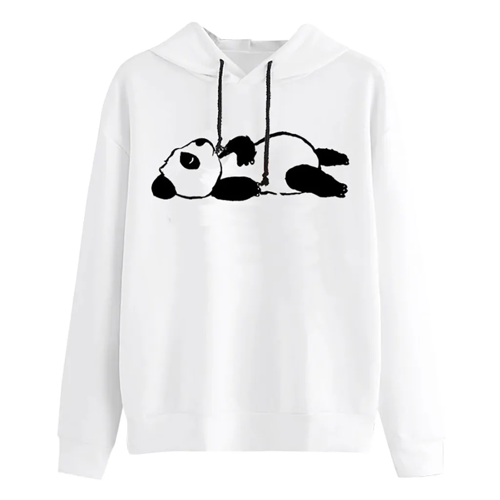 SAGACE 2020 Женская толстовка с принтом панды длинным рукавом простая маленькая