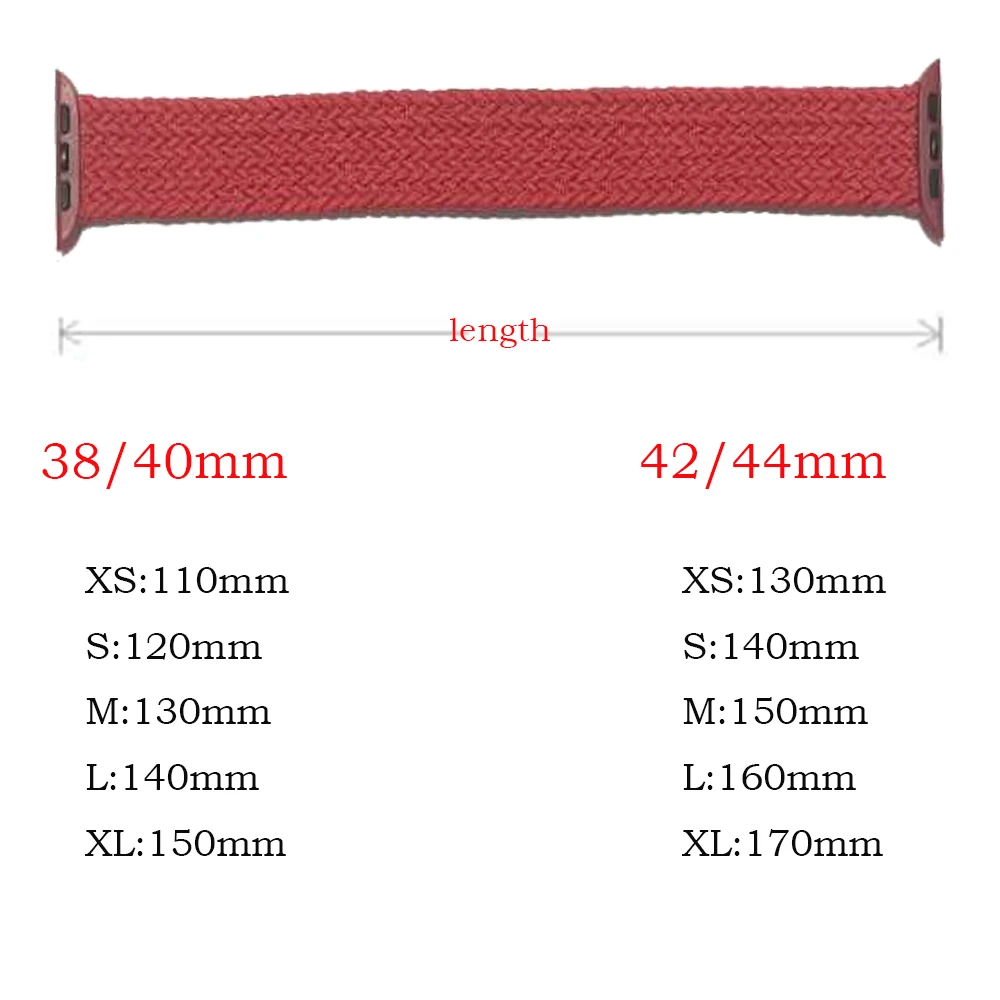 

Nylon Elastic Strap for Apple Watch 6 SE Band for iWatch Series 5 4 3 2 1 Belt Bracelet Braided Solo Loop 38mm 40mm 42mm 44mm