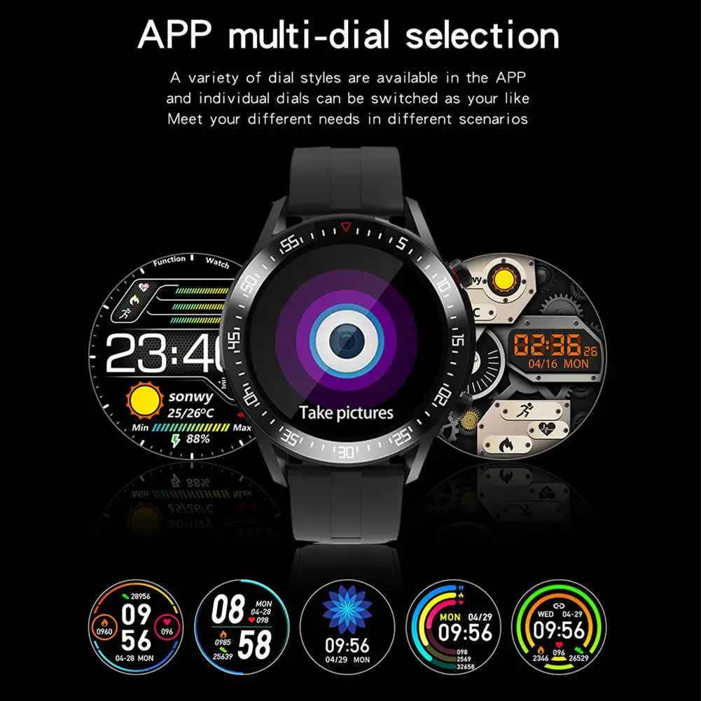 

C2 Smart Watch Full Touch Screen Blood Oxygen Detection Heart Rate Monitor IP68 Waterproof Bluetooth Smartwatch Men Women 2020