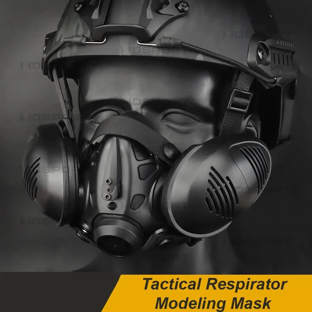 

Military Paintball Airsoft CS War Games Outdoor Sports Shooting Hunting Tactical Respirator Mask Two Usages Mask Respirator Bila