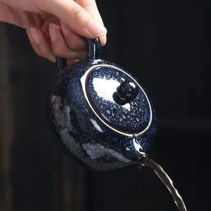 Заварочный чайник для дома керамический из глазури Тяньму чайная церемония