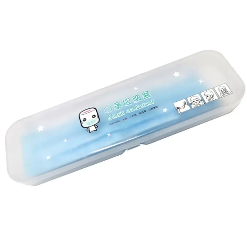 

Disposable Face Mask Storage Box Case Clear Plastic Organizer with Lid For Halloween Christmas