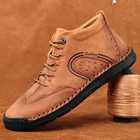 Мужские ботильоны на шнуровке, резиновые кроссовки, круглый носок, на шнуровке, модная зимняя обувь, большие размеры 48