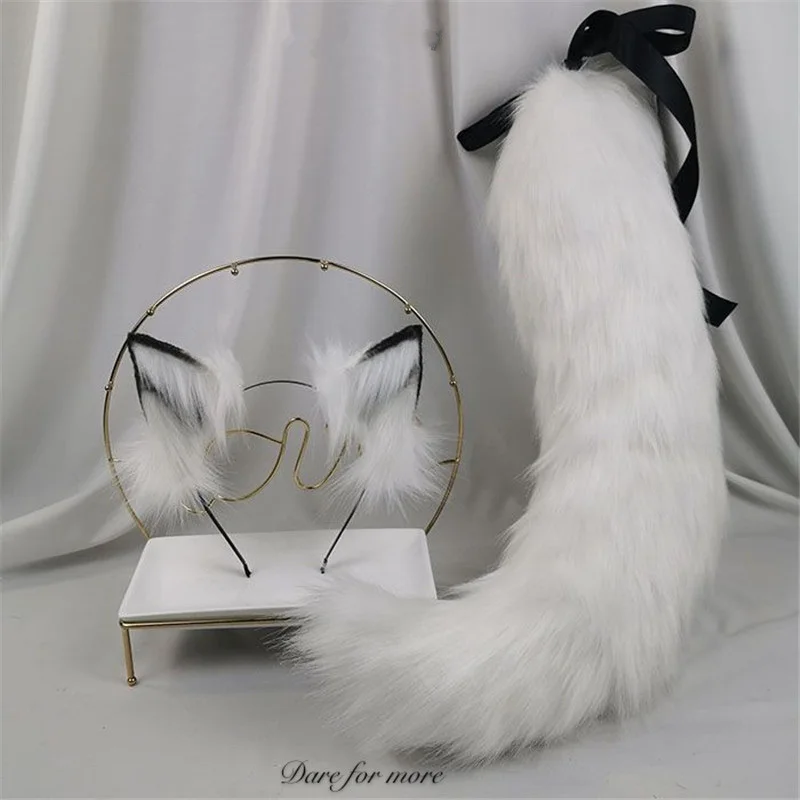 New Handmade Arknights Platinum Cosplay Prop Fox Ears Hairpin Hair Hoop As Gift Custom Made For Game Party Costume Accessories