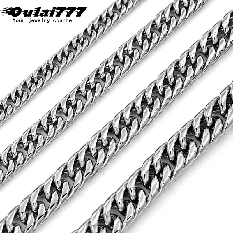 Новые кубинские Звенья из нержавеющей стали в стиле хип хоп Мужская цепочка
